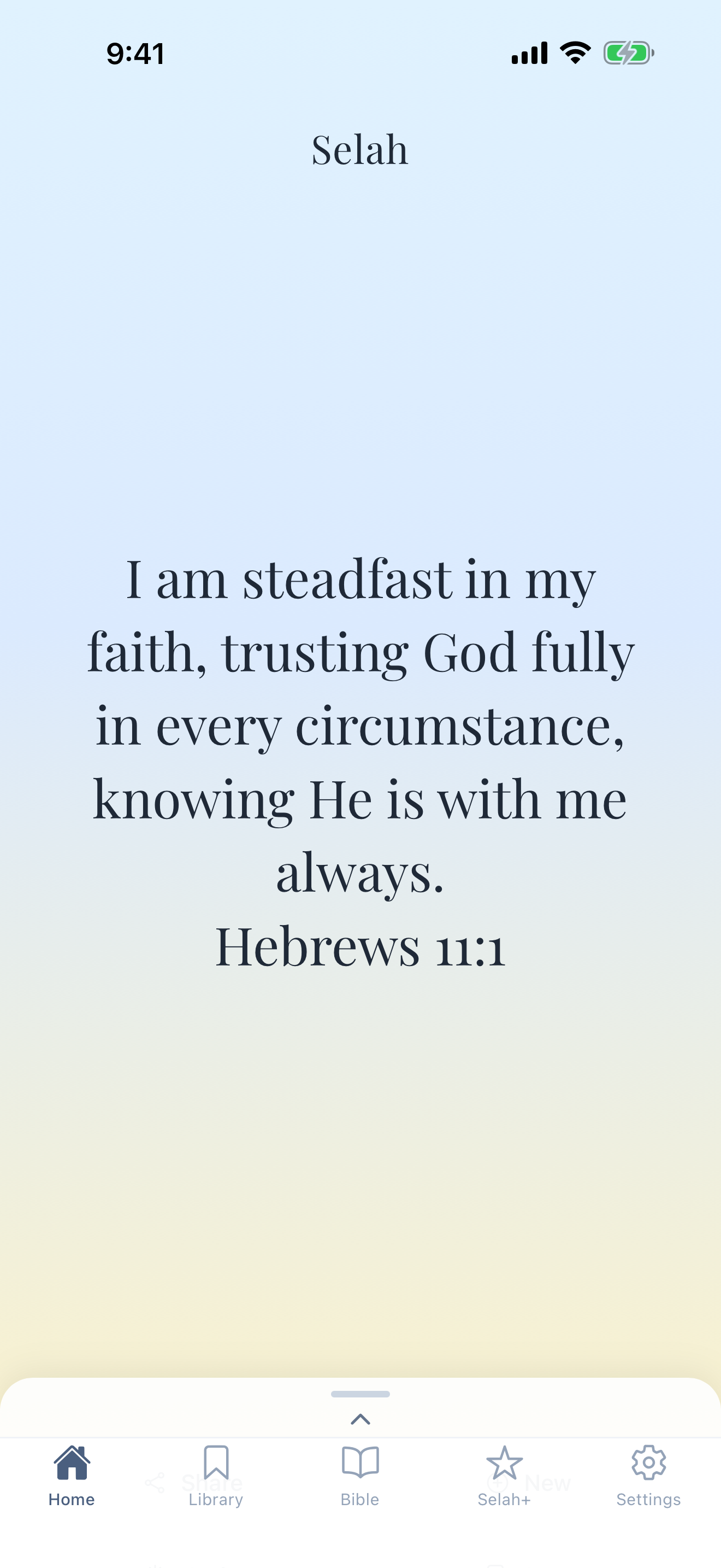 Daily affirmations screen
