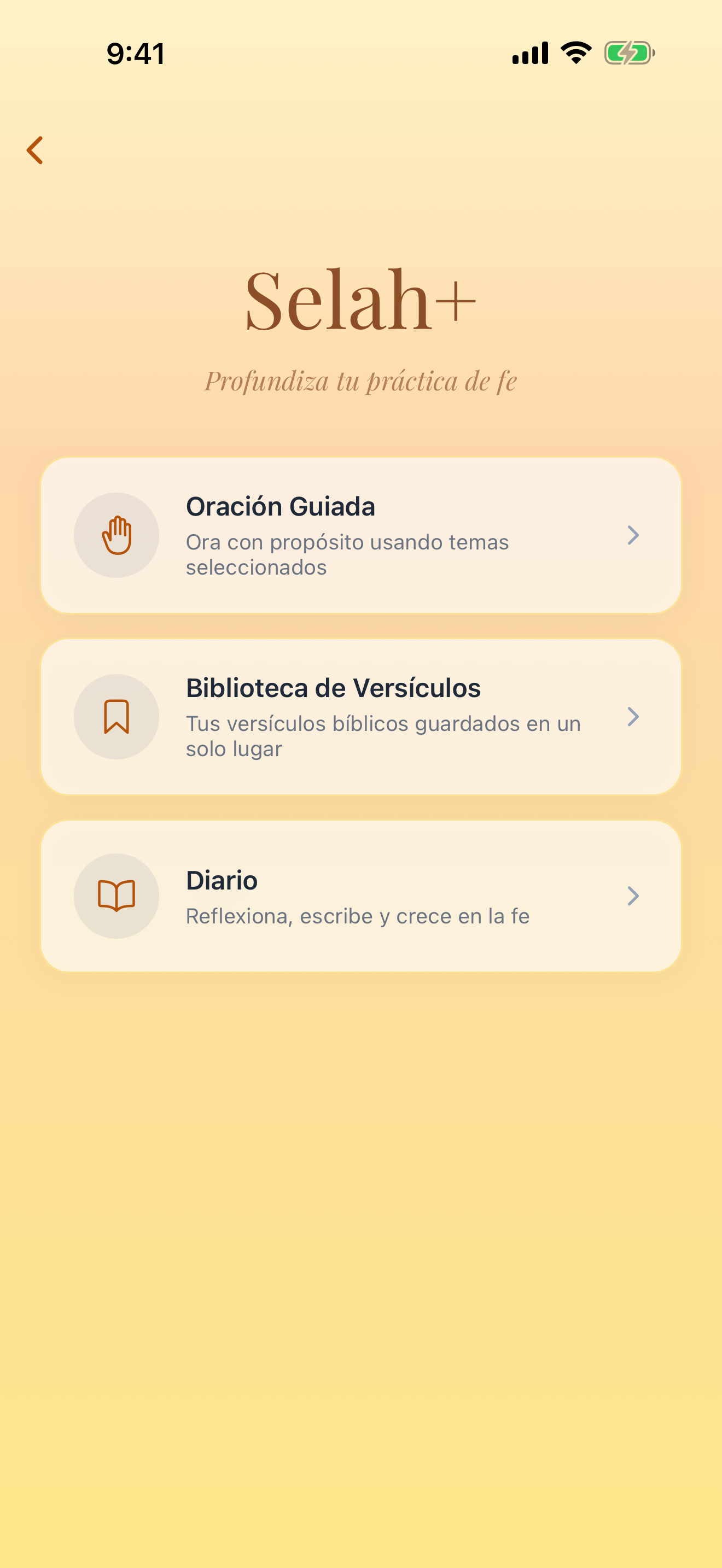 Funciones premium de Selah+