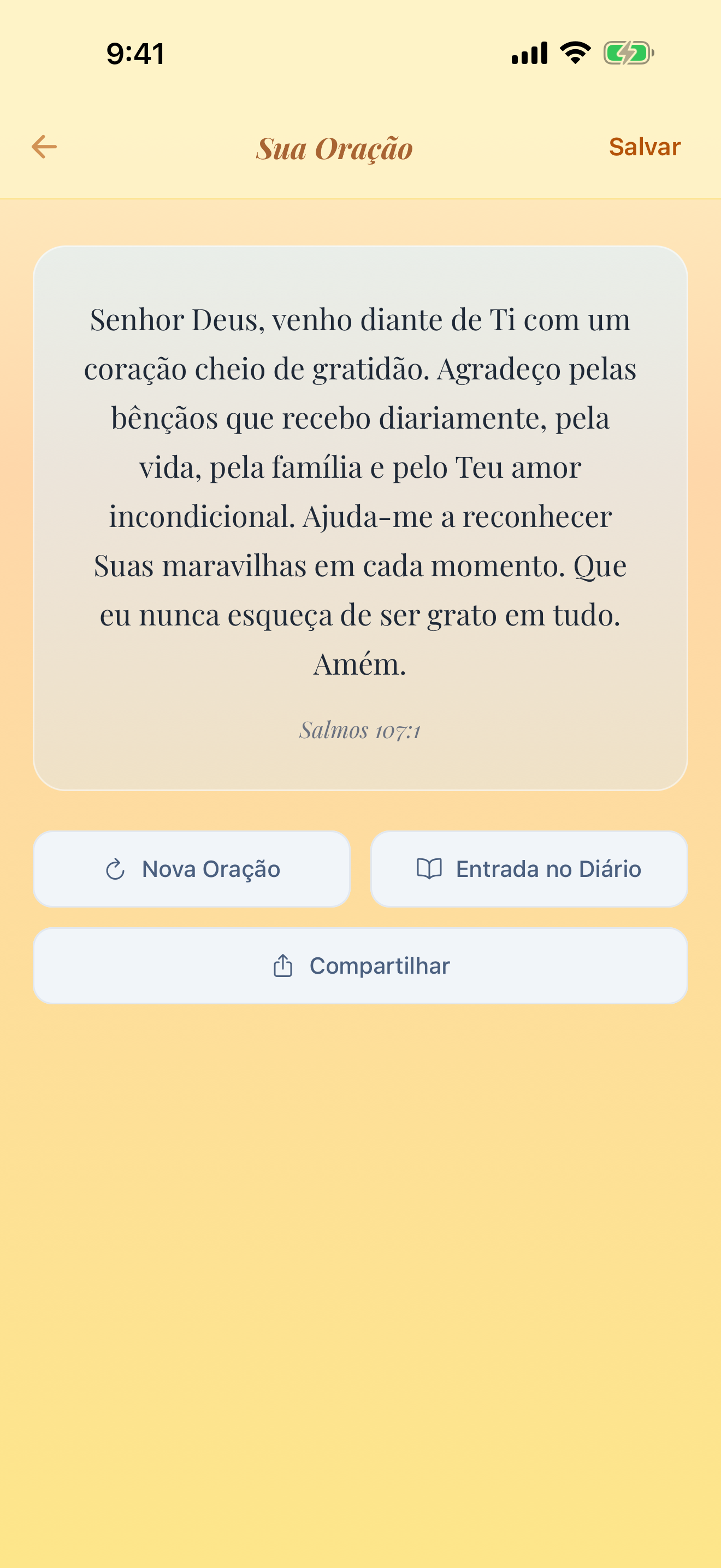 Tela de oração guiada