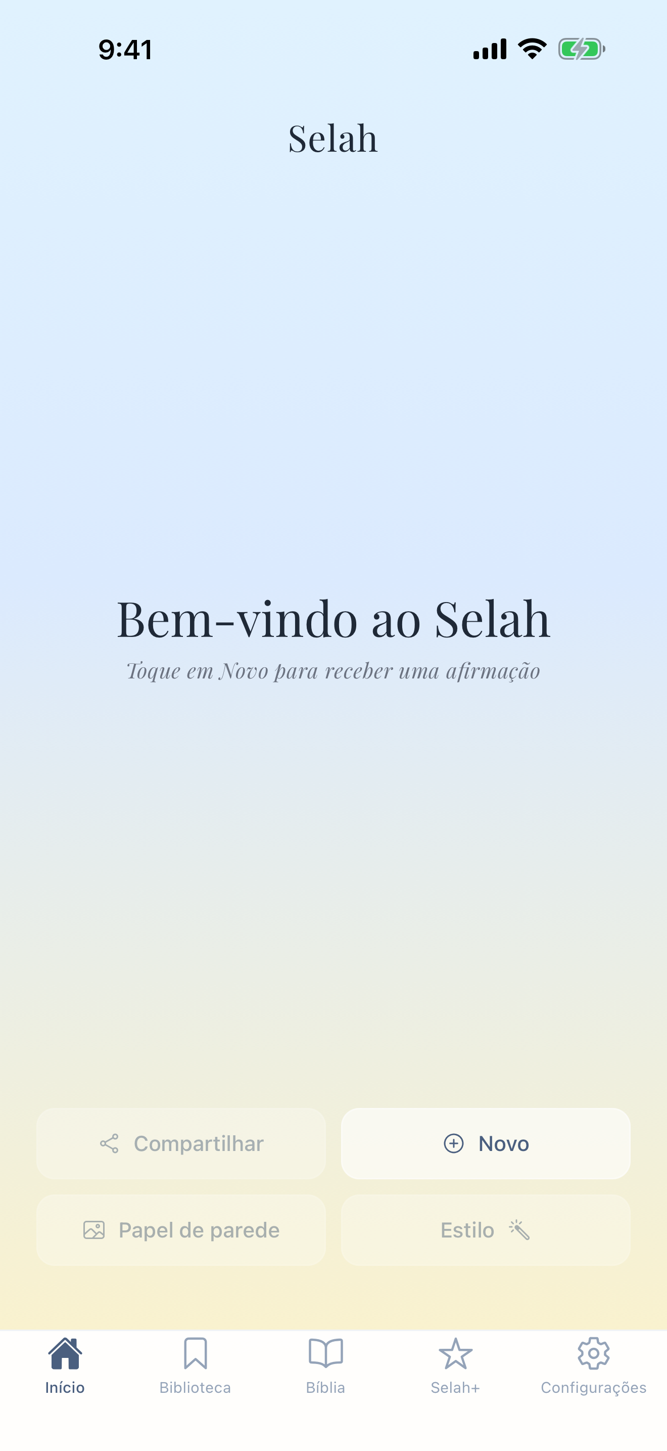Experiência de boas-vindas tranquila